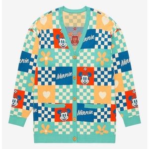 Disney Minnie Mouse Checkered Patchwork Cardigan